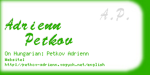 adrienn petkov business card